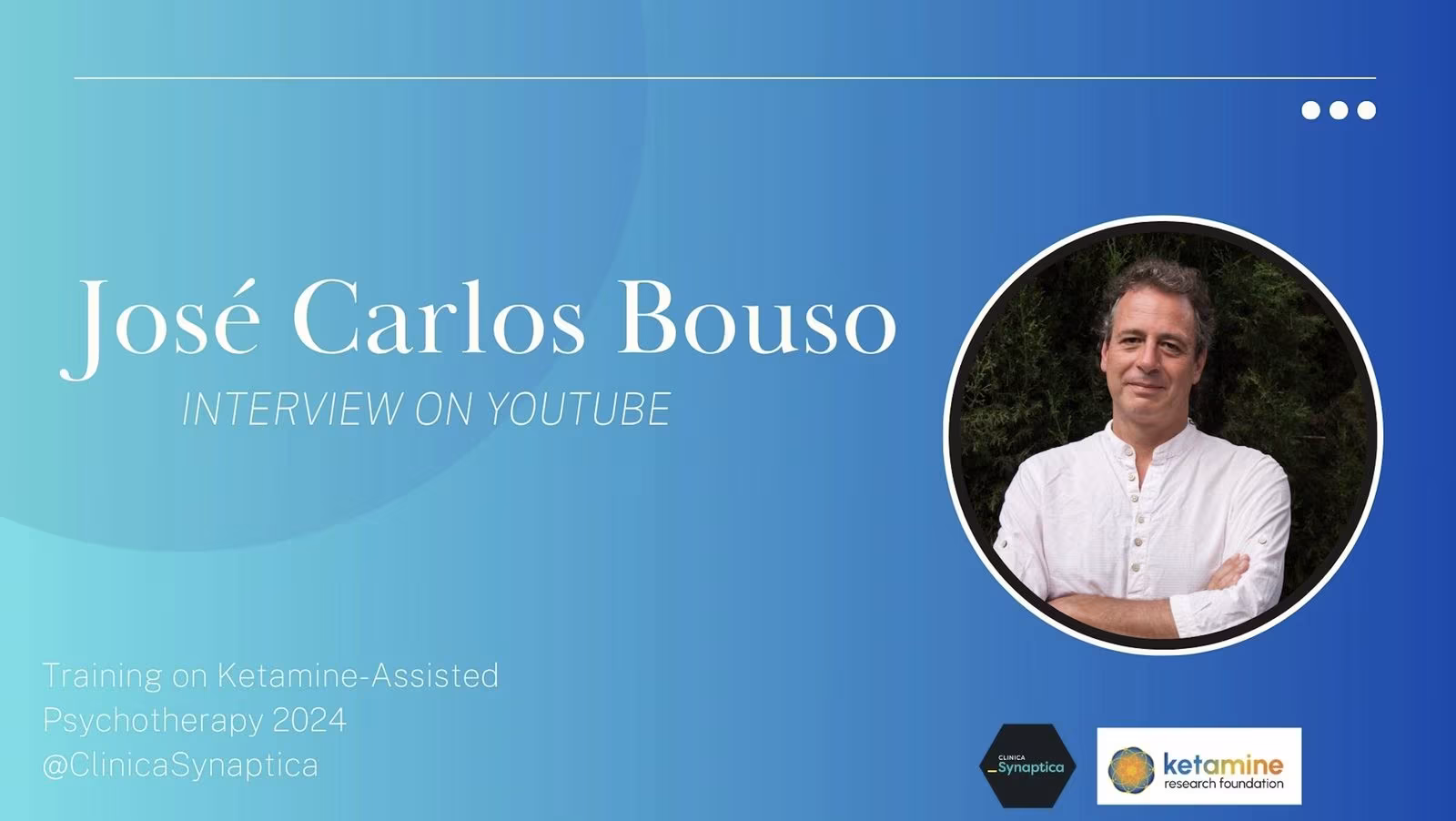 Poster for the interview with José Carlos Bouso on YouTube