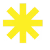 Icono de asterisco amarillo sobre fondo negro